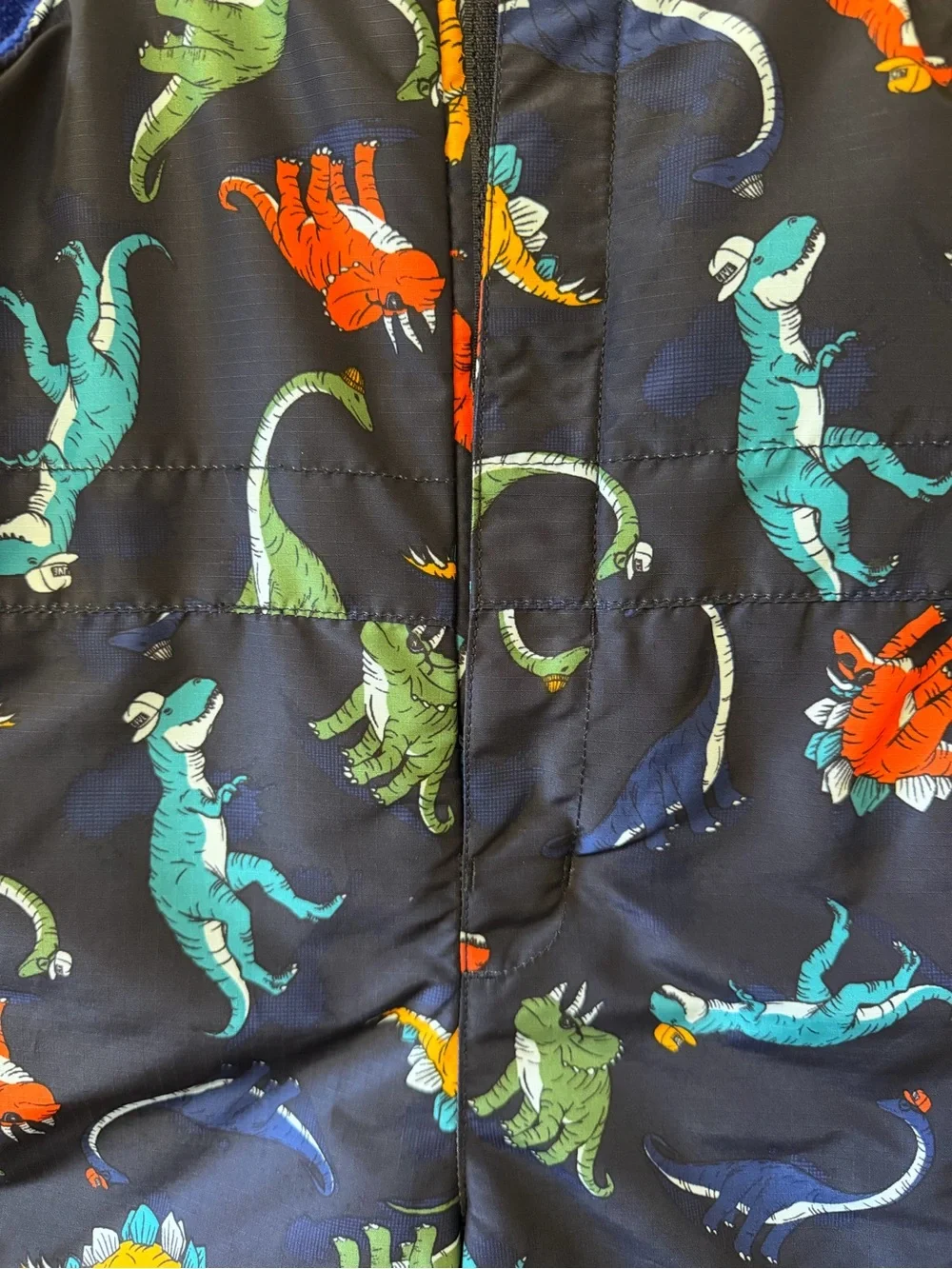 The Children's Place Navy Dinosaur Snow Bibs - Multicolor